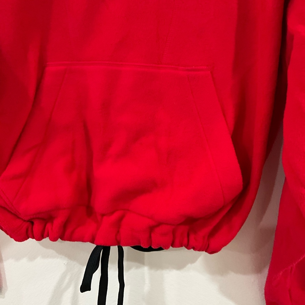 Pink Red Half-Zip Drawstring Pullover - image 6